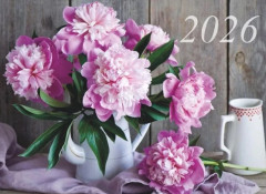 Календарь на 2026 год настенный трехблочный «Пионы» - Фото 1