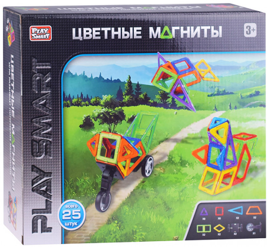 Конструктор магнитный «Цветные магниты»