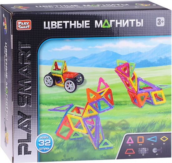 Конструктор магнитный «Цветные магниты»