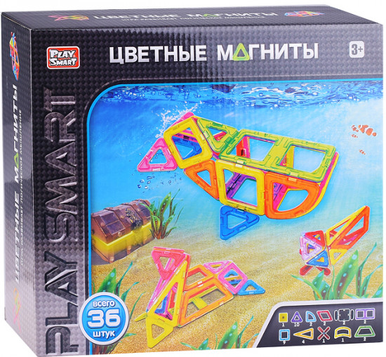 Конструктор магнитный «Цветные магниты»