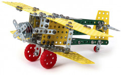 Конструктор металлический «Самолет-Биплан» - Фото 1