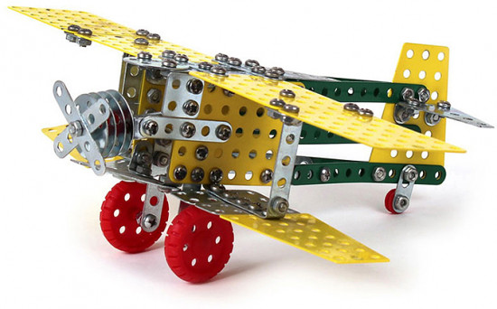Конструктор металлический «Самолет-Биплан»