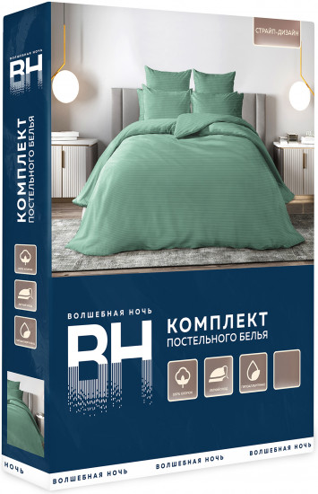 Комплект постельного белья «Malachite green»