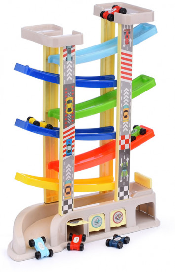 Трек гоночный с гаражом и машинками