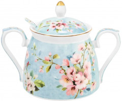 Сахарница с ложкой «Яблоневый цвет на голубом» - Фото 2