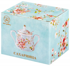 Сахарница с ложкой «Яблоневый цвет на голубом» - Фото 4