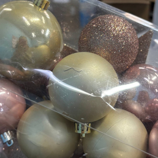 Набор шаров и верхушка на елку «Шар и звезда»