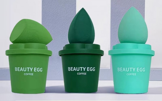 Набор спонжей для макияжа в стильных контейнерах «Beauty Egg»