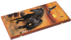 Нарды большие с цветным рисунком, в ассортименте - Фото 1