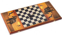 Нарды большие с цветным рисунком, в ассортименте - Фото 2