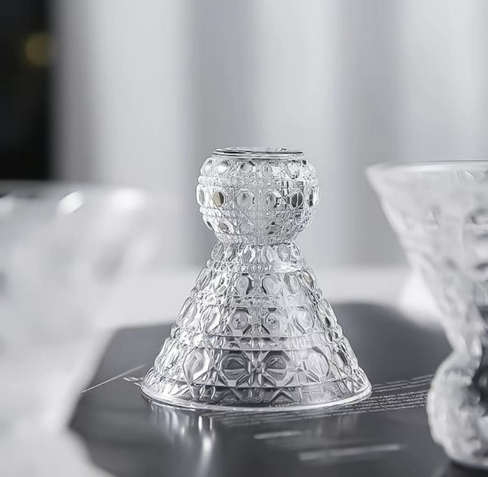 Набор дизайнерских рюмок с фактурным стеклом