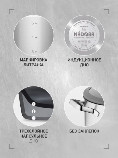 Кастрюля с крышкой «Gerda»