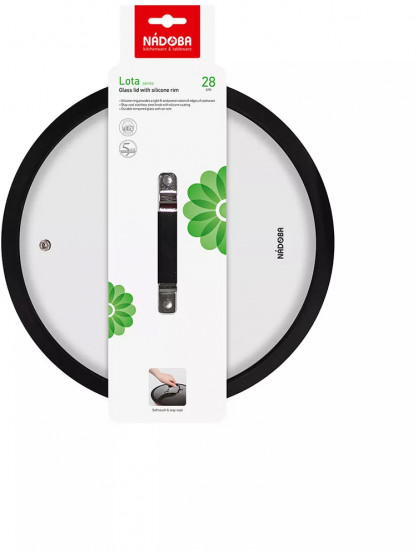 Крышка стеклянная с силиконовым ободом «Lota»