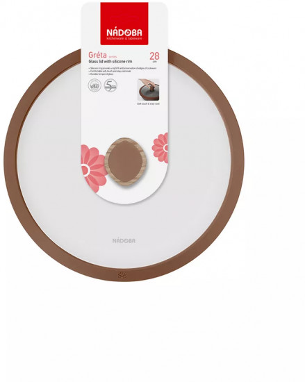 Крышка стеклянная с силиконовым ободом «Greta»