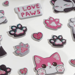 Наклейки объемные с блестками - Фото 5