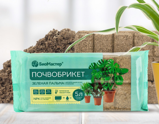 Почвобрикет «Зелёная пальма»