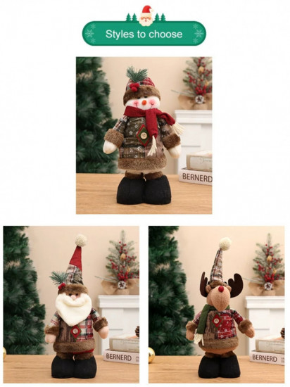 Набор декоративных фигур «Санта Клаус, Лось, Снеговик»