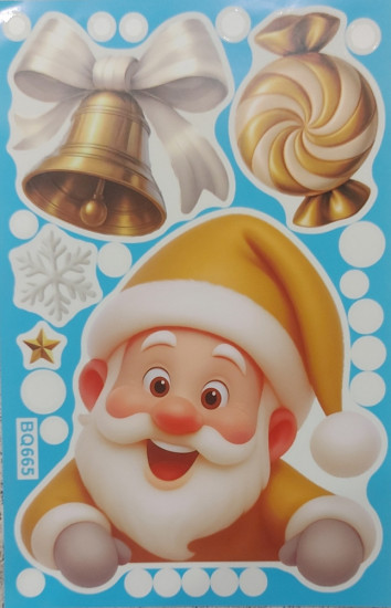 Набор наклеек на окна новогодних