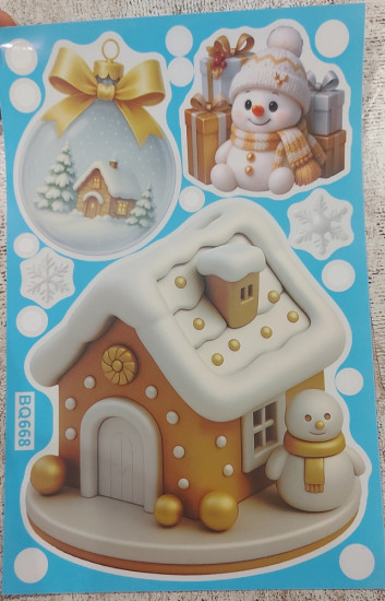 Набор наклеек на окно новогодних «Зимняя сказка»