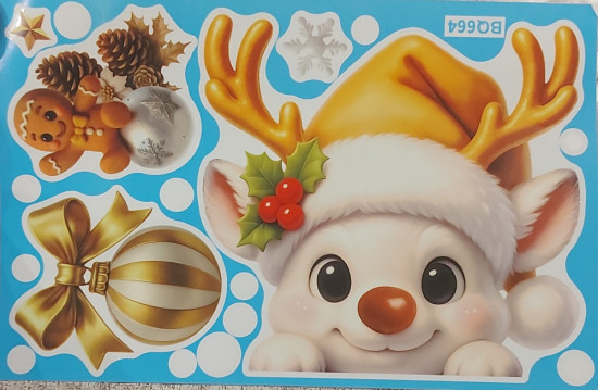 Набор наклеек на окно новогодних «Зимняя сказка»