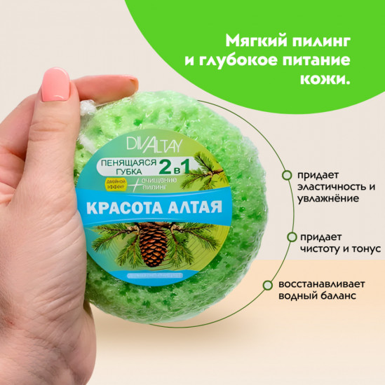 Мини-губка 2 в 1 «Красота Алтая»