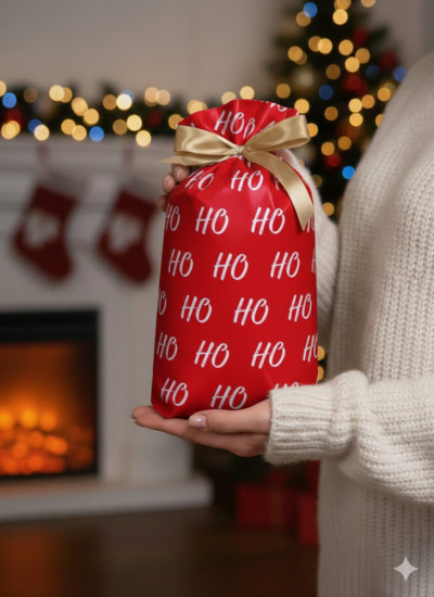 Пакет новогодний для сладостей и подарков