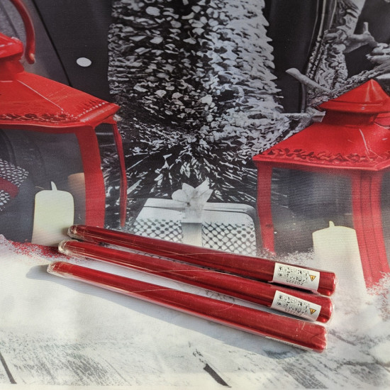 Набор декоративных свечей «Красный перламутр»