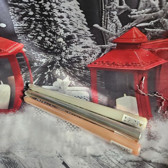 Набор декоративных свечей «Розовый снег»