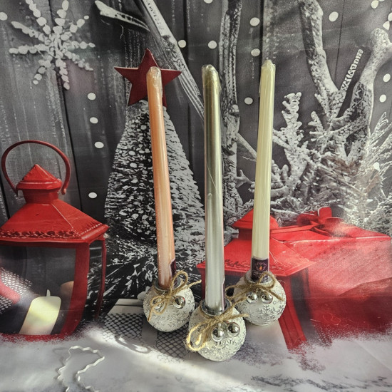 Набор декоративных свечей «Розовый снег»