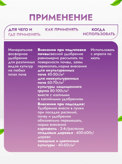 Удобрение минеральное «Суперфосфат»