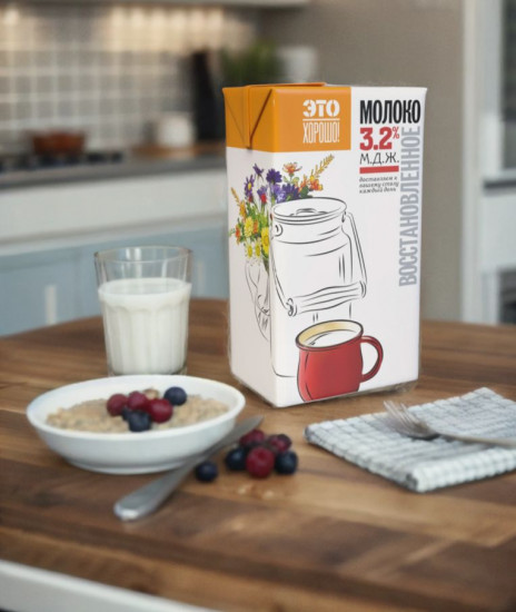 Молоко восстановленное ультрапастеризованное 3.2%
