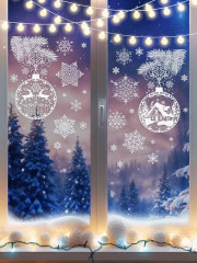 Наклейки «Снежинки и новогодние игрушки» - Фото 2