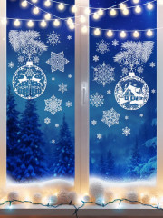 Наклейки «Снежинки и новогодние игрушки» - Фото 4