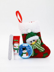 Подарочный набор в новогоднем носке «Снеговик» - Фото 1