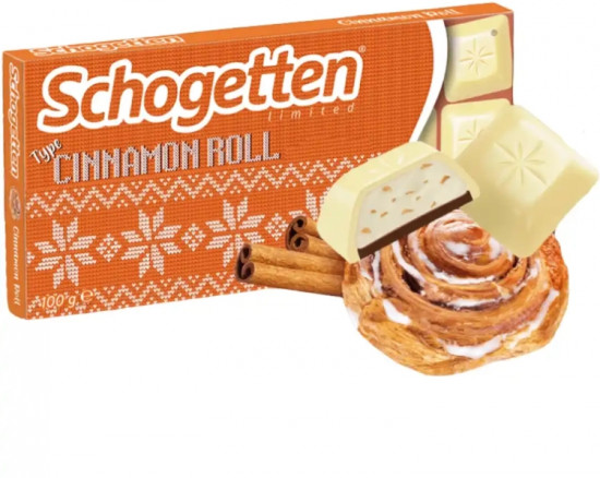 Шоколад белый со вкусом булочки с корицей «Cinnamon Roll»