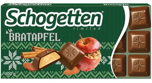 Шоколад молочный с печеными яблоками и миндалем «Baked Apple»