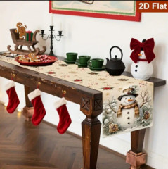 Новогодняя дорожка на стол «Снеговик» - Фото 3