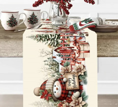 Новогодняя дорожка для стола «Снеговички» - Фото 1