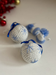 Набор украшений елочных ручной работы - Фото 1