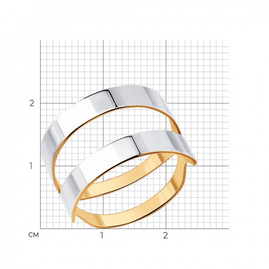 Кольцо из золочёного серебра