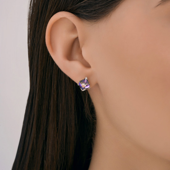 Серьги из серебра с кристаллами