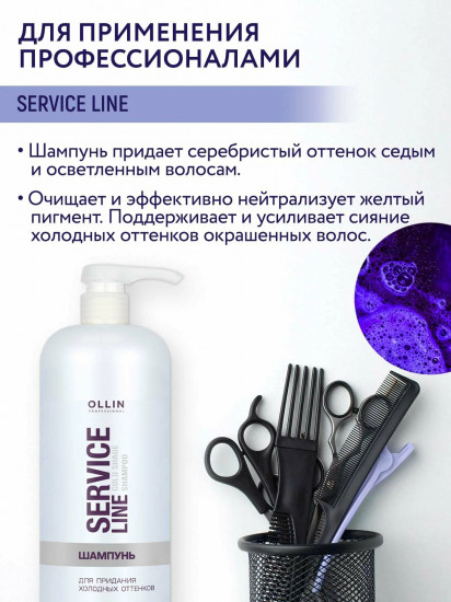 Шампунь для придания холодных оттенков волосам «Service Line Cold Shade Shampoo»