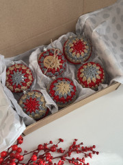 Набор елочных шаров ручной работы - Фото 2