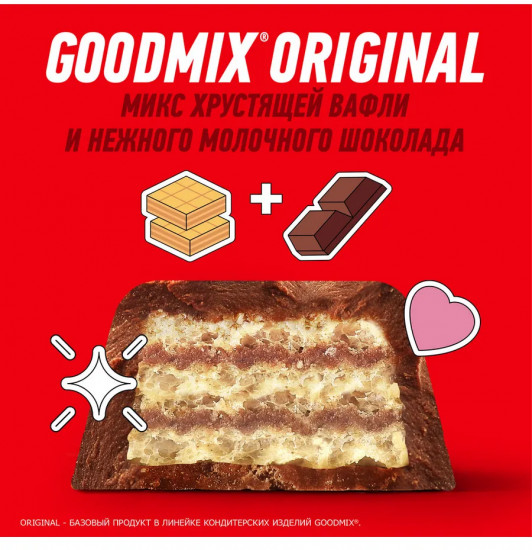 Шоколадный батончик с молочным шоколадом и хрустящей вафлей «Original»