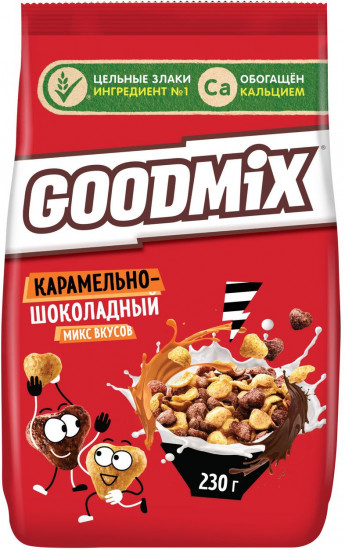 Готовый завтрак в хлопьях «Карамельно-шоколадный микс»