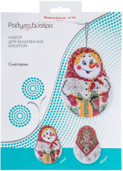 Набор для вышивания бисером «Снеговик» - Фото 2