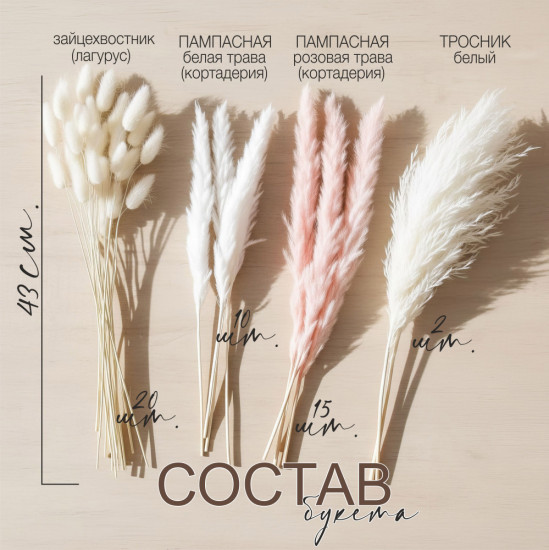 Букет из сухоцветов «Нежность»