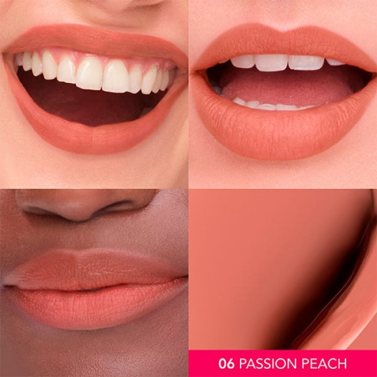 Помада для губ жидкая матовая «Cloud Crème Velvet Matte», тон 06 Passion Peach