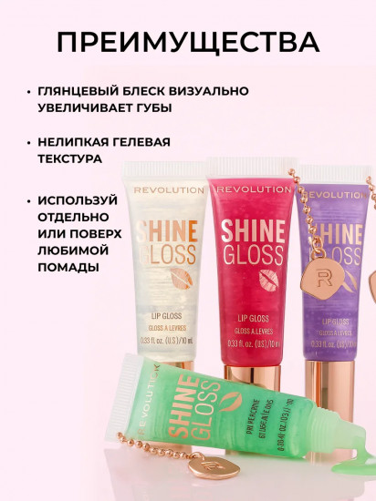 Блеск для губ «Shine Gloss» тон Raspberry Ripple