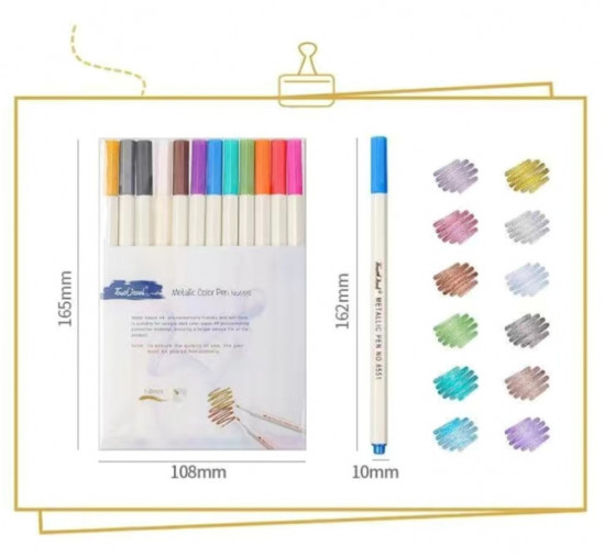 Набор маркеров с эффектом металлик